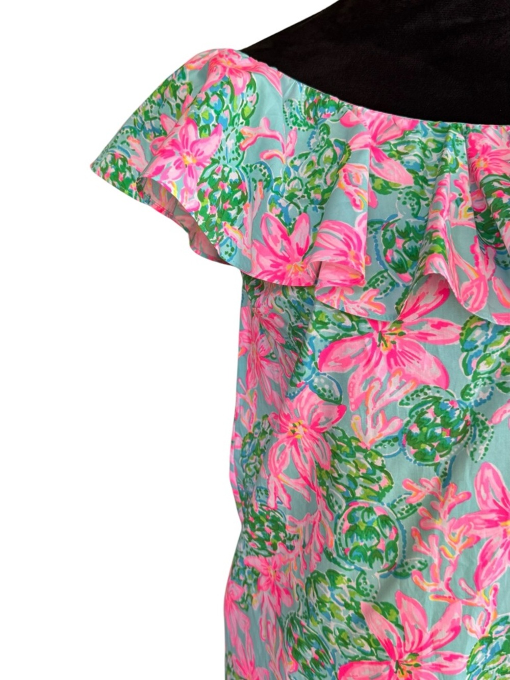 Lilly Pulitzer Zeldie One Shoulder Ruffle Top Size Xtra Small - Picture 4 of 8